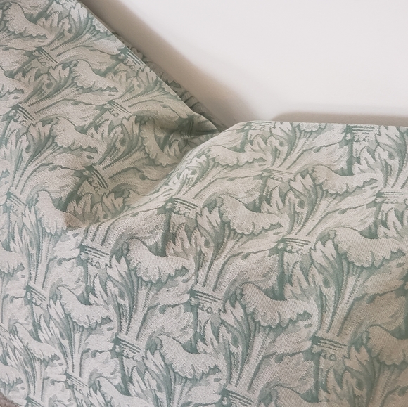 Upholstery Jacquard Sage Green Accent Throw Pillow Cover 26"×16". - Picture 4 of 6